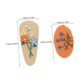 Baluue 6pairs Cute Flower Pattern Boys and Girls Hair Clips of Embroidered Hair Barrettes for Girls Years for Daily Wear and Special Occasions