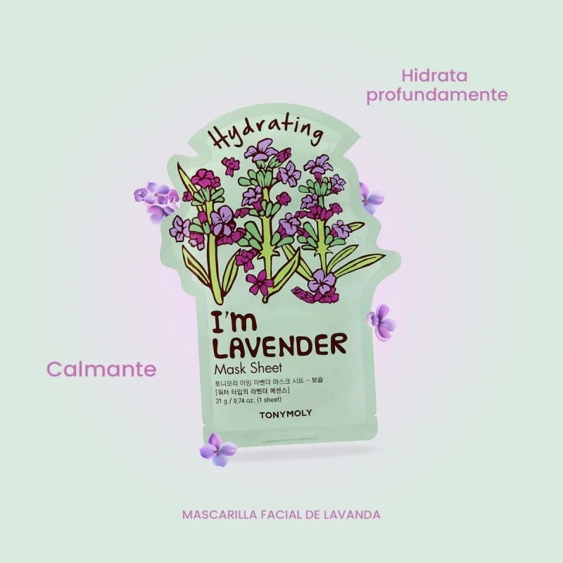 Tonymoly - Mascarilla Facial Hidratante De Lavanda Im Real