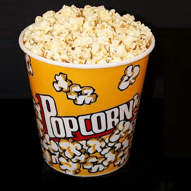 Novelty Place Retro Style Plastic Popcorn Containers for Movie Night