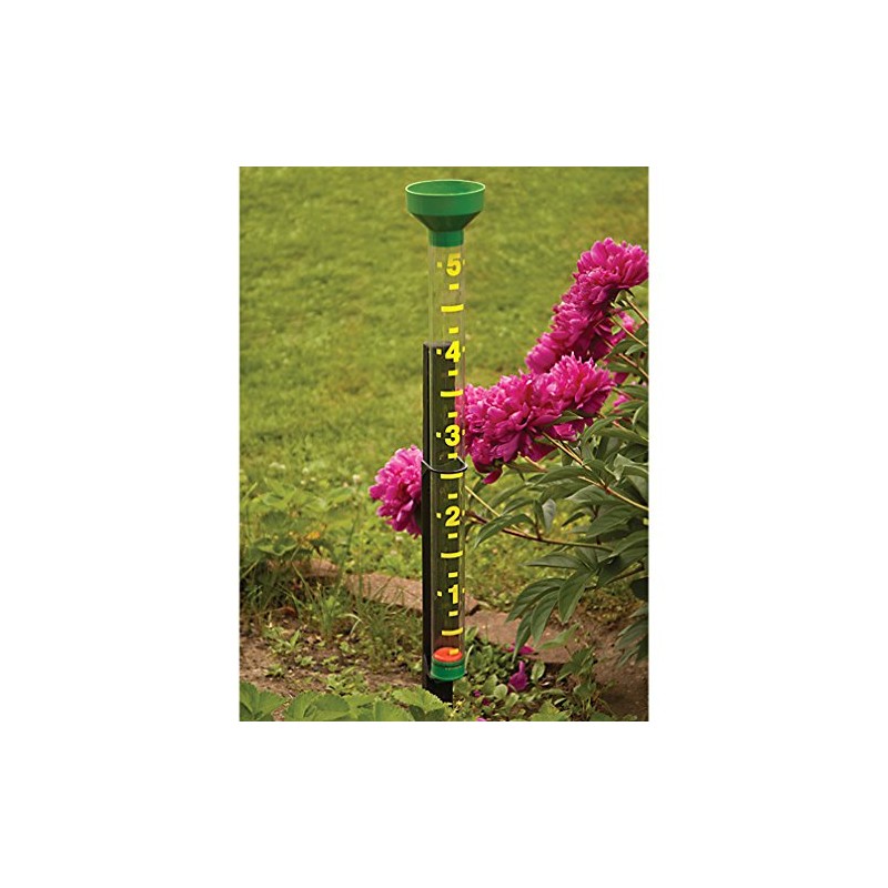 A.M. Leonard Jumbo Rain Gauge, Green, Read from 50-Foot Distance