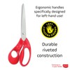 Maped Expert Left Handed Scissors, Stainless Steel Blades, 21cm/8.25-Inch, Red