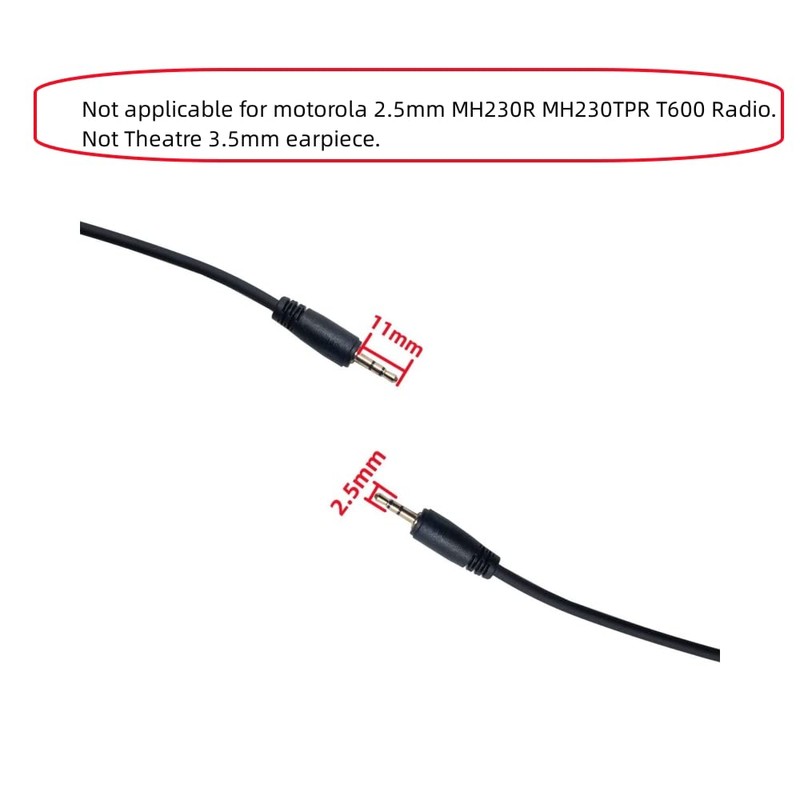 TDYU Covert Acoustic Tube Earpiece with Mic PTT Compatible with
