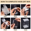 BENECREAT 30 Pcs PVC Transparent Plastic Case, 2.4 x 2.4