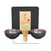 Matcha Set of 4 Matcha Bowls 250 ml Anthracite/Red with