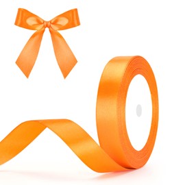 G2PLUS Orange Satin Ribbon 20 mm: Decoration Gift Ribbon, 22 m Ribbon for Crafts, Decorative Ribbon for Gift Wrapping, Decoration