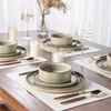 AmorArc Ceramic Dinnerware Sets, Handmade Reactive Glaze Stoneware Plates and