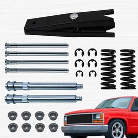 RULLINE Door Hinge Repair Kit with Spring Tool - Compatible with Chevy GMC Suburban Tahoe - Car Front Door Hinge Pin & Bushing Kit