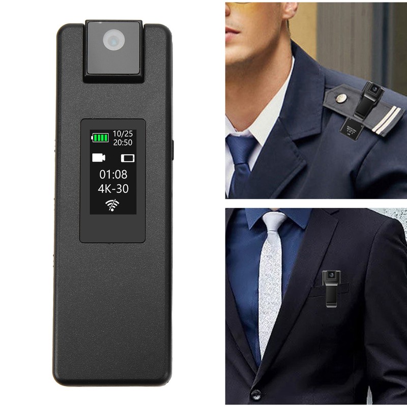 WiFi Body Camera 4K HD Motion Detection 1500mAh 180 Degree