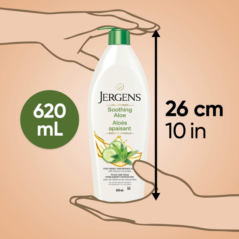 Jergens Soothing Aloe Moisturizer & Body Lotion for Dry Skin
