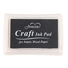 YPSelected Craft Stamp Ink Pad for Paper Wood Fabric 15 Colors Available for Rubber Stamps (Black)