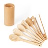 Naturoom Kitchen Utensils Set of 8 PCS, 12Inches Bamboo Wooden