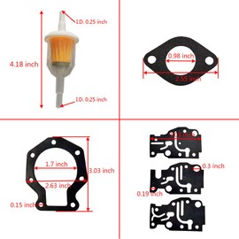 Carburetor Repair Kit for Johnson Evinrude 1986-1996 6Hp 8Hp,1989-1996 9.9Hp 15Hp,1991-1996 20Hp