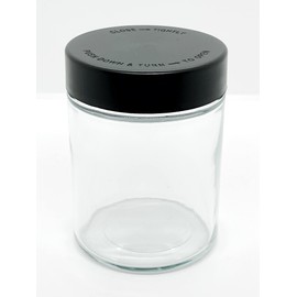 Skunkworx Packaging Child Resistant 18oz Glass Jar - One Jar, Black Cap