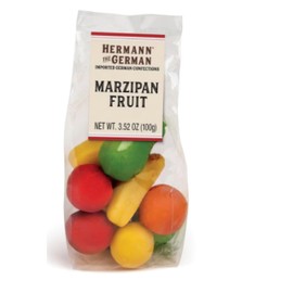 Hermann the German Marzipan Candy 10/PC Bag - European Candied Fruit Confections (2 pack) Dessert Assortment of Gourmet Food for Christmas Easter Holidays