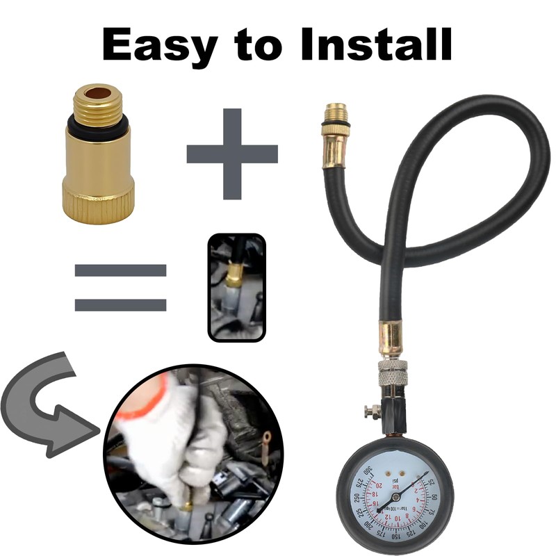 10mm Tester Spark Plug Adapter Compression Tester Adapter Engine Diagnostic