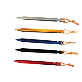 Parliky 10pcs 18cm Aluminum V-Shape Tent Pegs for Snow Tent Stakes Outdoor Gear