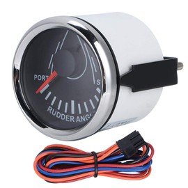 Rudder Angle Indicator, 52mm Boat Rudder Angle Gauge 0 190 ohm Signal Marine Meter with Sensor 9 32V Backlight Display Waterproof Anti Fog for Yacht Navigation System