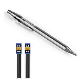 OFFCUP Metal Mechanical Pencils Set, Propelling Drafting Pencil, 0.5mm Automatic Pencil Artist Drafting Clutch Pencil With 2 Tube Lead Refills for School Engineer Writing, Drawing, Sketching