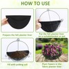 Kaket 3PCS Half Round Fabric Planter Liners, Fabric Plant Liners