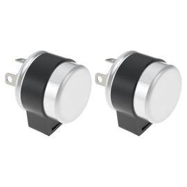 Micro Traders 2pcs 2Pin Flasher Relay 12V 21W Suitable for Scooters Motorcycles Quads