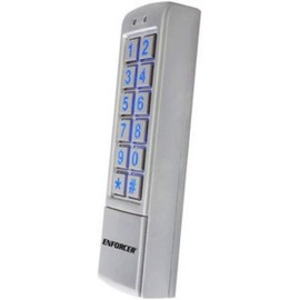 Seco-Larm SK-2323-SPQ Mullion-Style Weatherproof Digital Access Keypad; 12~24 VAC/VDC operation; 1,010 Users (Output #1: 1,000 users/Output #2: 10 users); 2 Form C relays, each rated 1 Amp @ 30VDC