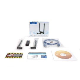 ALFA NETWORK Langzeit-Weit-Abdeckung Dual-Band AC1200 USB Wireless Wi-Fi-Adapter W/High-Sensitivity Externe Antenne - Windows, Macos & Kali Linux unterstützt