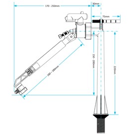 Hulthor Universal Toilet Fill Valve – Quiet Refill, Adjustable Float Arm, Bottom & Side Entry Options, 1/2" Inlet Compatible (Bottom Entry)