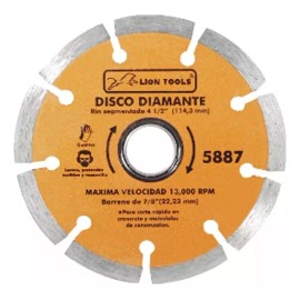 Lion Tools Disco Diamante Rin Segmentado 7 Pulgadas Lion Tools