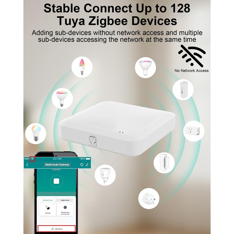 Tuya ZigBee 3.0 Hub/Wireless Gateway (Only 2.4Ghz), WiFi Smart Home