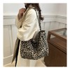 Bolsa Tote Estampado Leopardo Gran Capacidad Para Mujer Leopardo Café