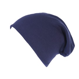 UTTPLL Unisex Baggy Cotton Beanies Lightweight Hip-Hop Soft Slouchy Stretch Beanie Hat Chemo Caps for Men Women Navy One Size