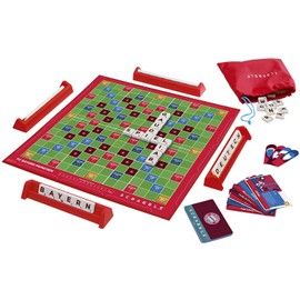 Mattel Games HCK88 Scrabble FC Bayern Munich Bundesliga Edition, Family Board Game with Glossary of Local Words & Slang, Gift for Teenagers, Adults or Families, Game Night