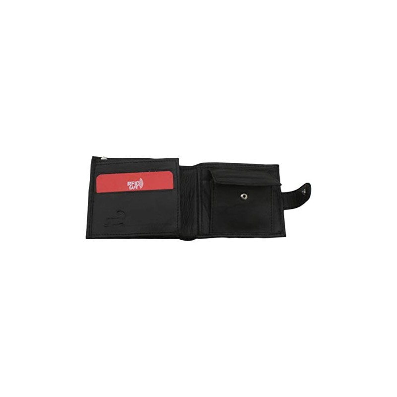 Squirrel Black Leather Mens Wallet RFID Protection