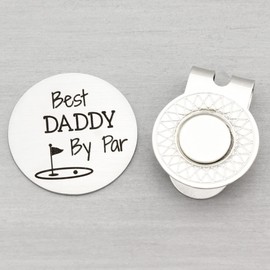 Golf Ball Marker Golf Gift for Dad Best Daddy By Par Fathers Day Gift from Daughter Son Engraved Golf Gifts for Men Gift Idea