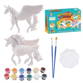 CYUaoao 2Pcs Unicorn Painting Activity DIY Unicorn Craft 15CM Unicorns Kids Painting Kit Unicorn Gifts for Kids Age 5+ Creative Birthday Christmas Easter Gift