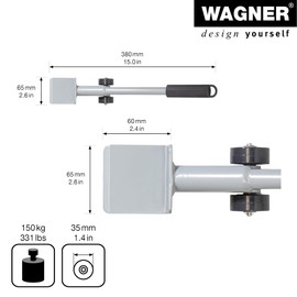 Wagner Transport Roller Transport Aid 3121 I Industrial Steel I Load Capacity 150 kg I Furniture Lifter, Lifter, Moving Aid I for Lifting and Moving Furniture, Large Appliances I Heavy Duty I Extremely Durable