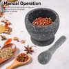 Mortar and Pestle, Grinding Bowl with Rod Hammer, Sauce, Garlic
