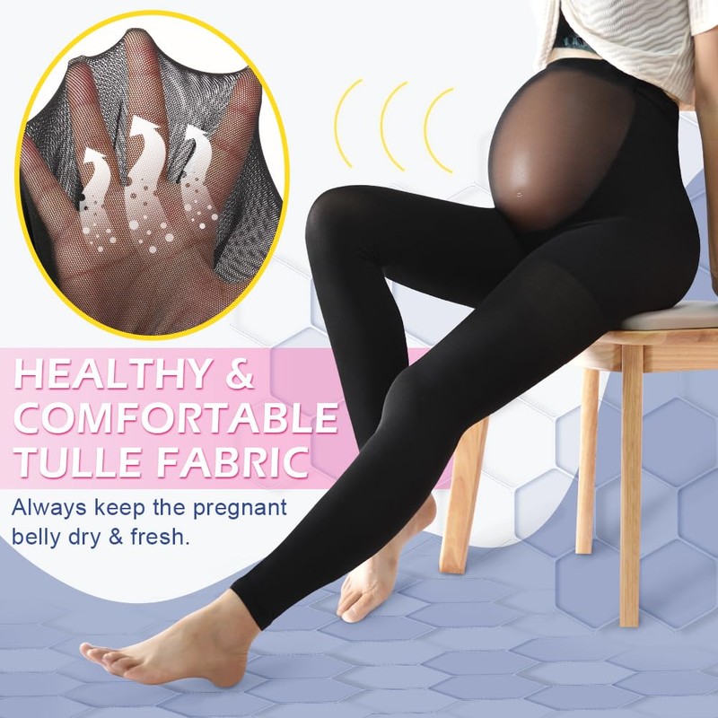 beister Maternity Medical Compression Tights, 20-30mmHg Graduated Support Pregnancy Legging