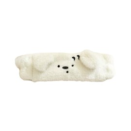 Hair Band, Face Washing, Cute, Animal Motif, Soft, Absorbent, Microfiber, For Face Washing, Stylish, Non-Slip, Fluffy, All Around Hair Accessory, Women's, For Bath, Makeup, Wide Hair Turban (Whote)