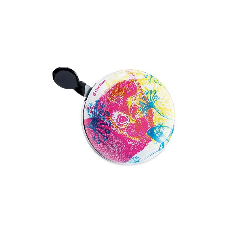 Electra Bicycle Bell Ding Dong Chroma White with Colourful Monkey