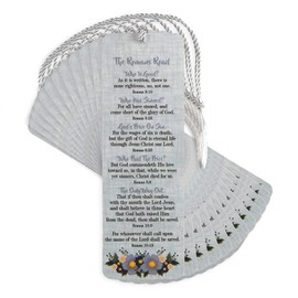 Dicksons Roman's Road Silvertone 6 x 2 Cardstock Bookmark with Tassel Pack of 12