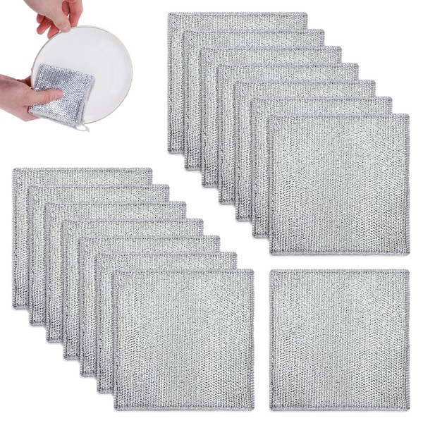 15pcs Multifunctional Multipurpose Wire Dishwashing Rags for Wet and Dry,