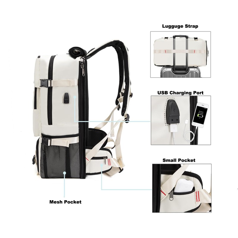 ODSSTAIPS Backpack for Traveling On Airplane,Expandable Carry On Laptop Backpack