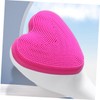 PACKOVE Heart Shaped Silicone Face Cleaning Brush for Women Gentle