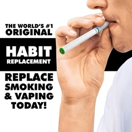 QuitGo Habit Replacement Inhaler with Soft Tip Chewable Mouth Grip, Oral Fixation Support, Clinically Studied Made in USA (Fresh Mint,1 Pack)