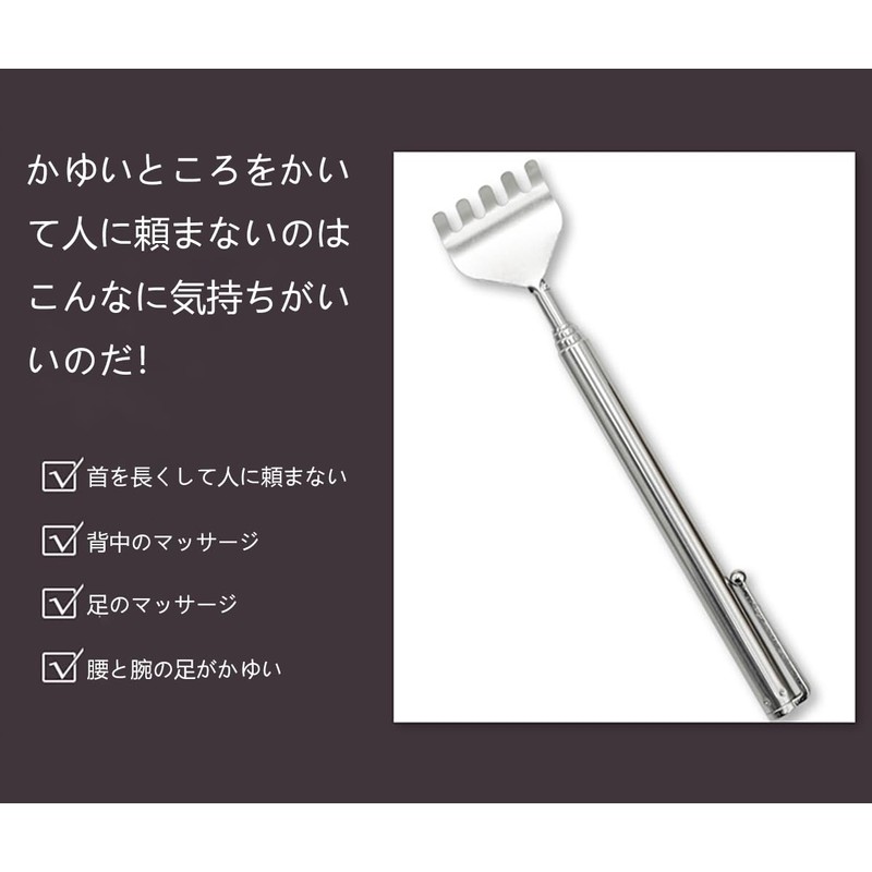 Set of 2 Extendable Grandchildren Hand Stainless Steel Telescopic Itchy