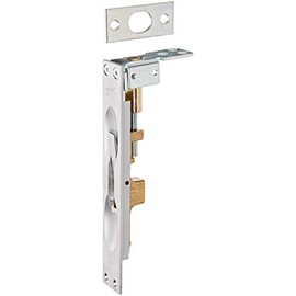 Rockwood 557.26D Lever Extension Flush Bolt for Fire-Rated Plastic & Wood Covered Doors, 1" Width x 6-3/4" Height, Brass Satin Chrome Plated Finish