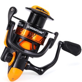Sougayilang Fishing Reel, Ultralight Spinning Reel with Aluminum Spool, 5.2:1 High Speed Spinning Fishing Reel, 1000-6000 Series for Freshwater-Orange 4000
