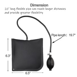 SOUTH SILK Commercial Grade Air Wedge Bag Pump Professional Leveling Kit & Alignment Tool Inflatable Shim Bag, 440 LB Rating, 19.7In long hose, Medium Size, 2 Pack