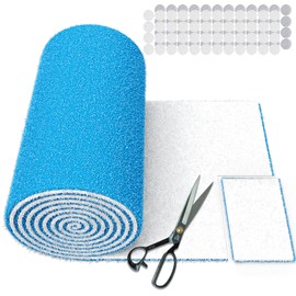 UBeesize Air Vent Filters, 20" x 120" Cut to Size Air Filter Material (80+ Filters), MERV 8 Triple Vent Filters Kit for Home Floor, Grilles, Ceiling, HVAC Furnace Vents, With 48PCs Adhesive Hook Tape